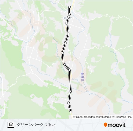 鶴居線［夢の杜団地発］ バスの路線図