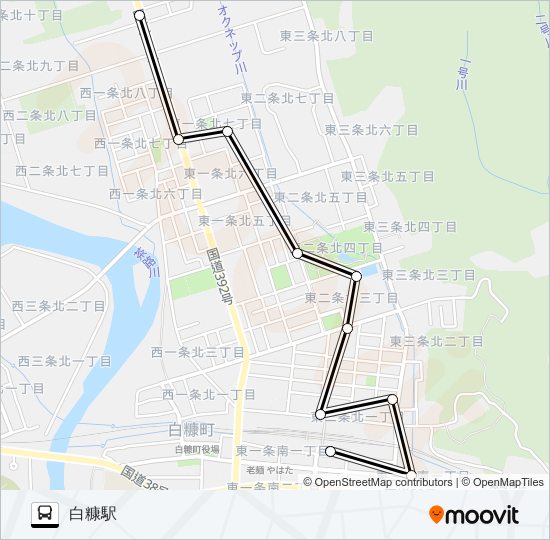 白糠コミュニティバス Bus Line Map