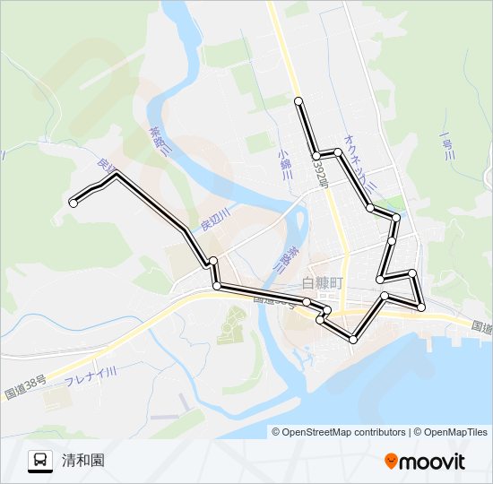 白糠コミュニティバス バスの路線図