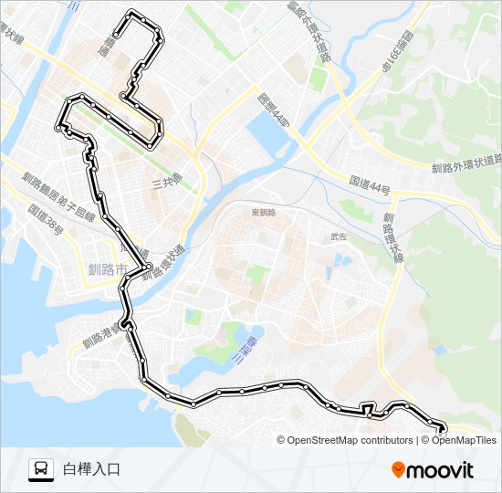 愛国線 バスの路線図