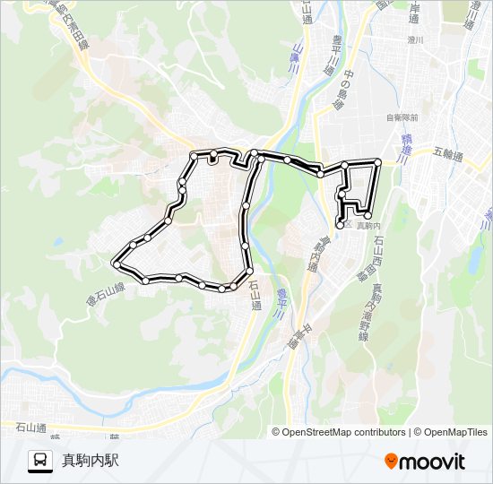 環９６ バスの路線図