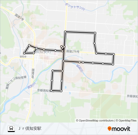 スクールバス２系統 バスの路線図