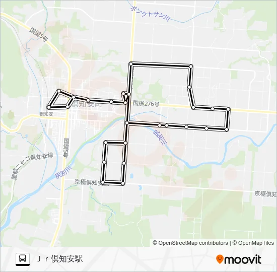 スクールバス２系統 バスの路線図