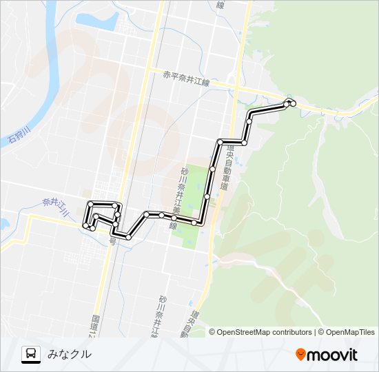 向ヶ丘線 バスの路線図