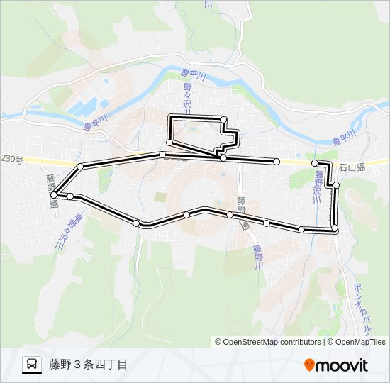 藤野循環バス bus Line Map