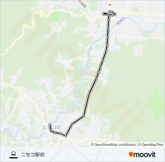 小樽線 バスの路線図