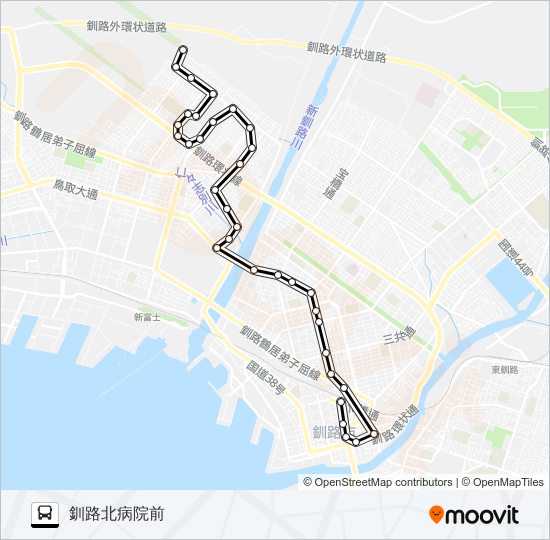 昭和線［イオン昭和経由］ バスの路線図