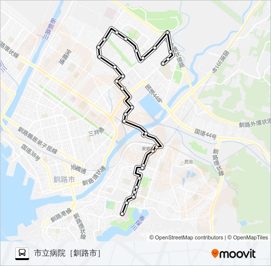 学園線 バスの路線図