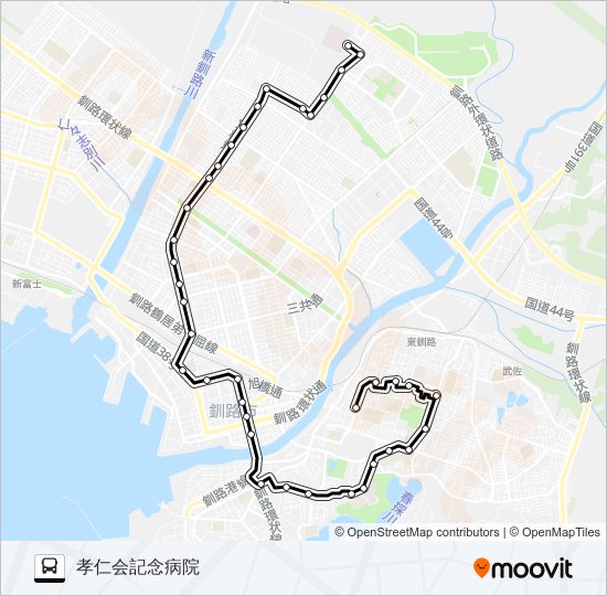 文苑公住線 バスの路線図
