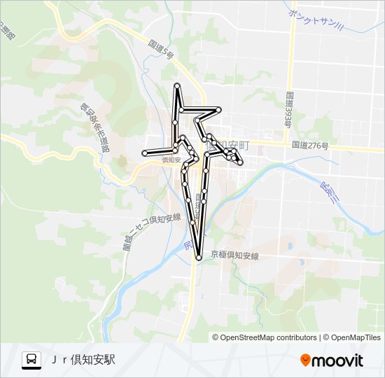 南北ルート バスの路線図
