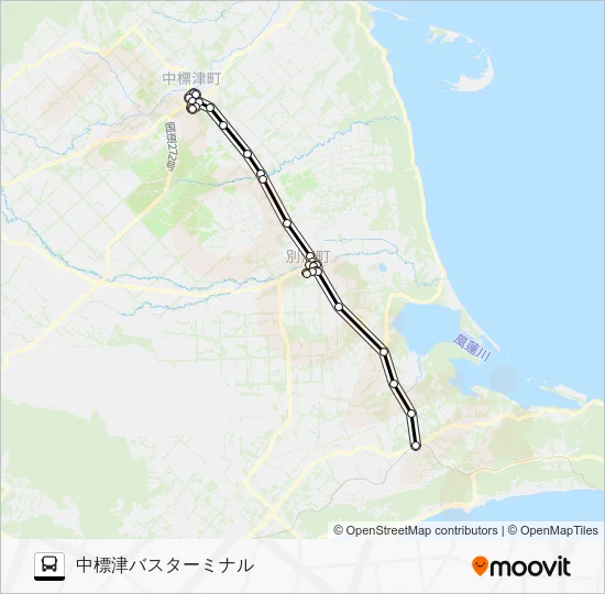 中標津線 Bus Line Map
