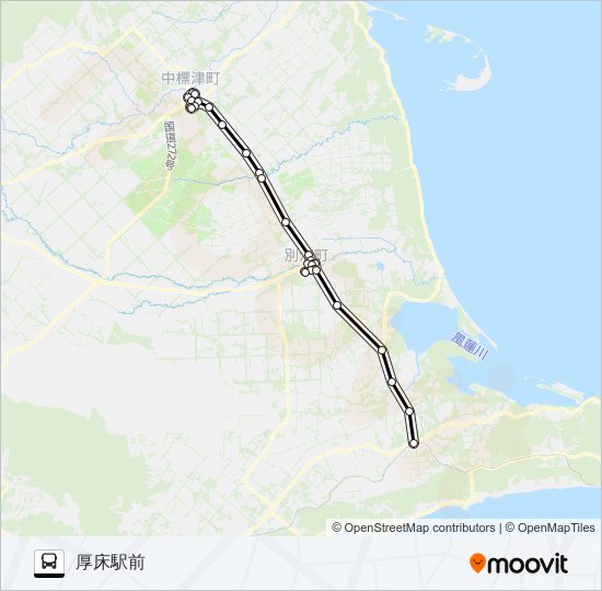 中標津線 バスの路線図
