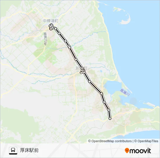 中標津線 Bus Line Map
