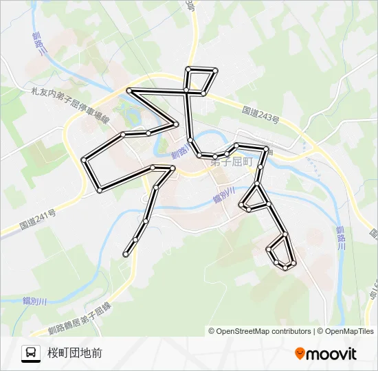 Teshikaga City Line Bus Line Map