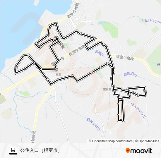 公住循環線 バスの路線図