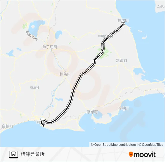釧路標津線 Bus Line Map
