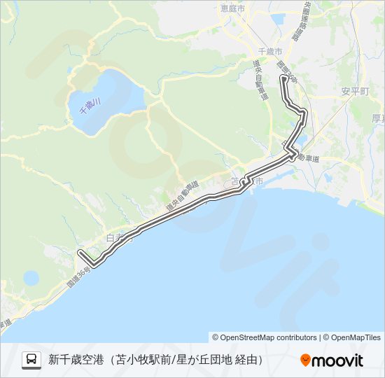 緑泉郷空港線 bus Line Map