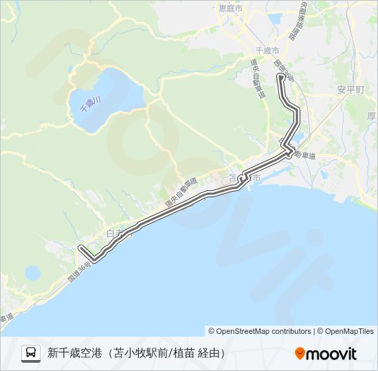 緑泉郷空港線 バスの路線図