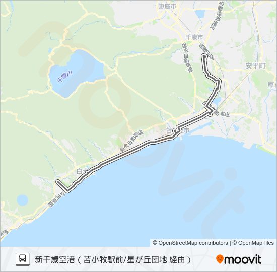 緑泉郷空港線 バスの路線図