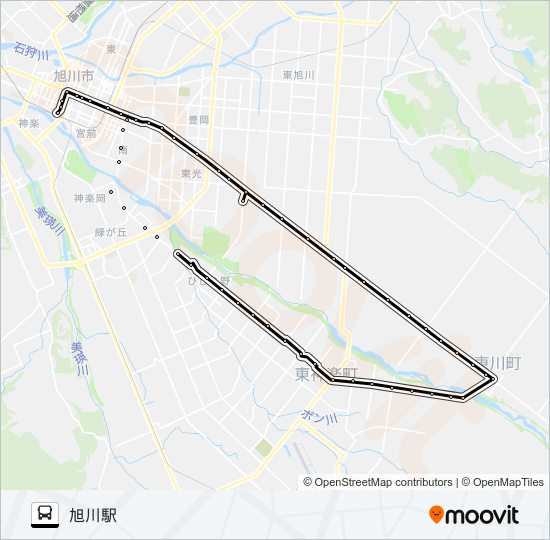 東神楽 バスの路線図