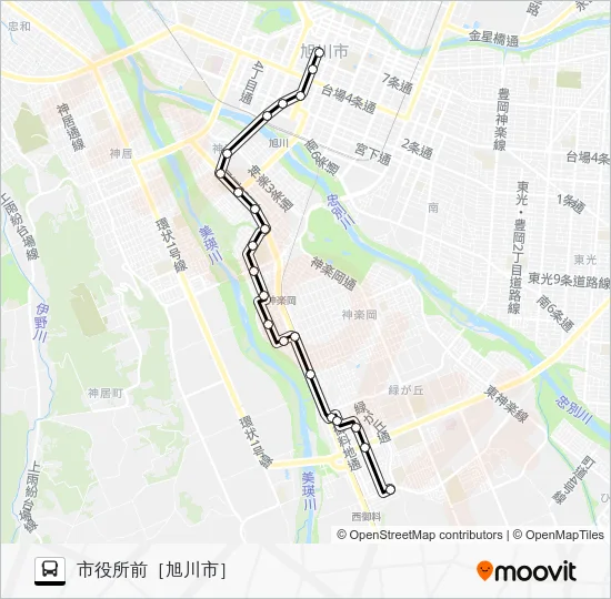 ４４３番 Bus Line Map
