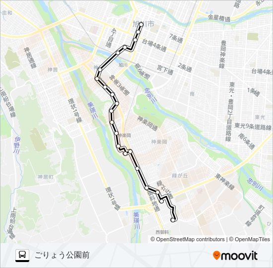 ４４３番 Bus Line Map