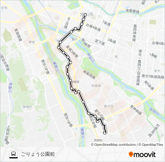 ４４３番 Bus Line Map