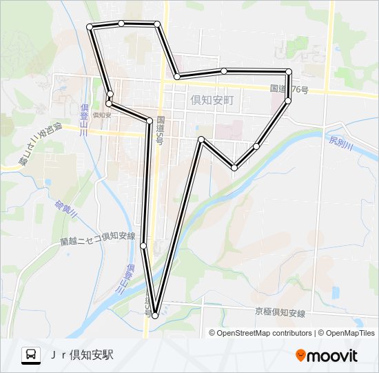 東西ルート バスの路線図