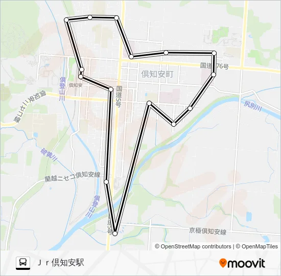 東西ルート バスの路線図