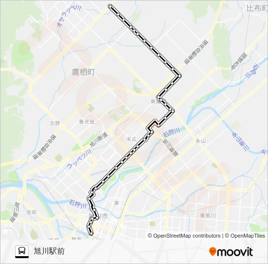 ８番 Bus Line Map