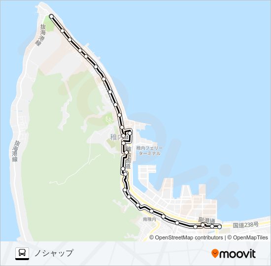 市内線 バスの路線図