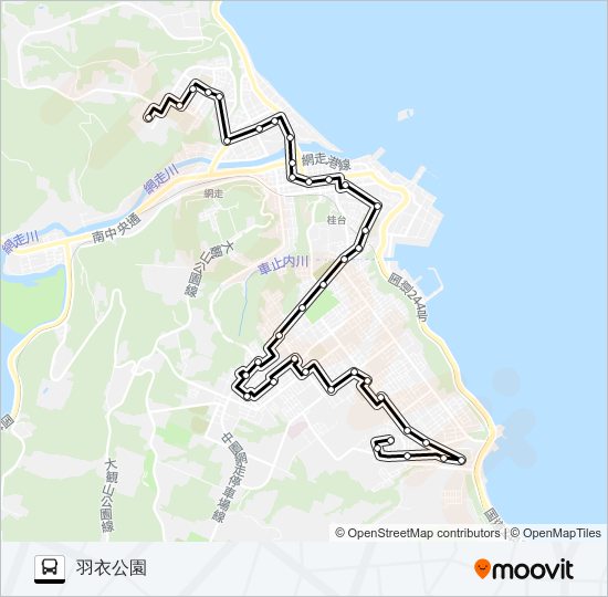 羽衣線 Bus Line Map