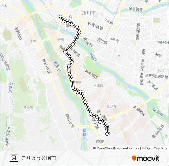 ４５番 バスの路線図