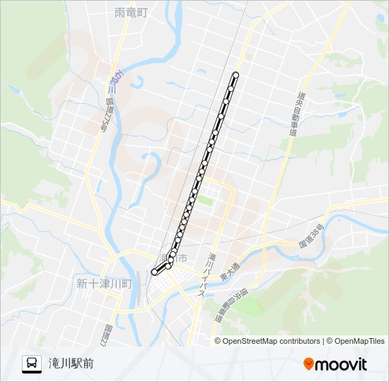 滝深線 バスの路線図