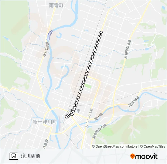 滝深線 Bus Line Map