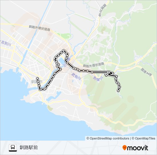 別保線 バスの路線図