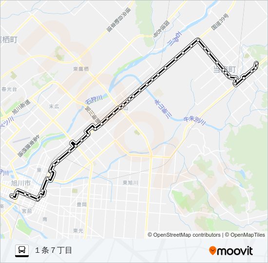 ７０番 バスの路線図