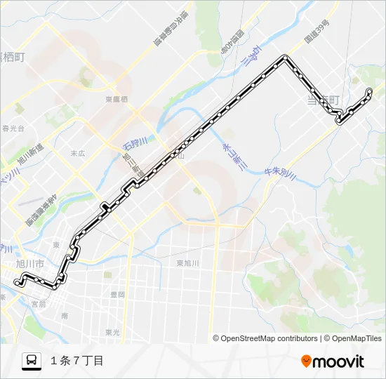７０番 Bus Line Map