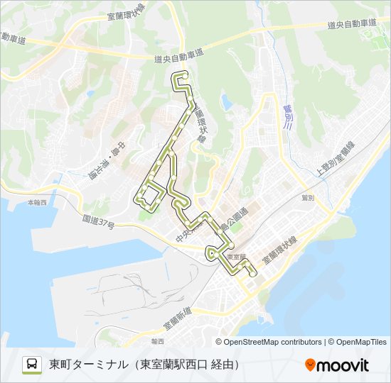 21 養護学校線 bus Line Map