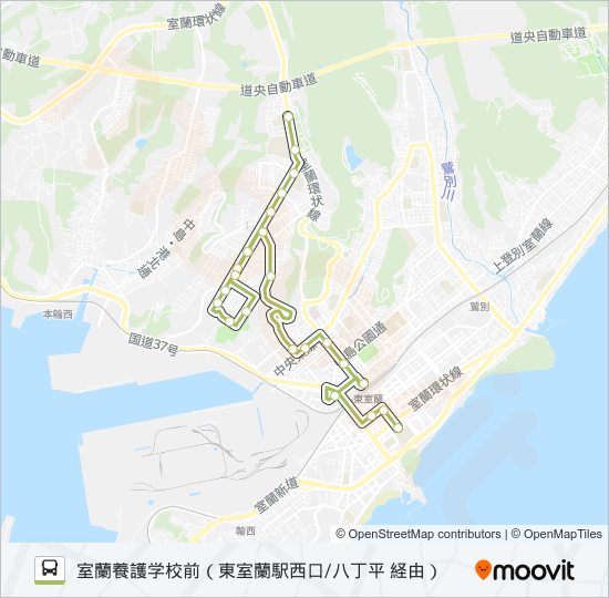 21 養護学校線 バスの路線図