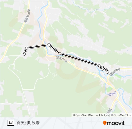 留産 バスの路線図