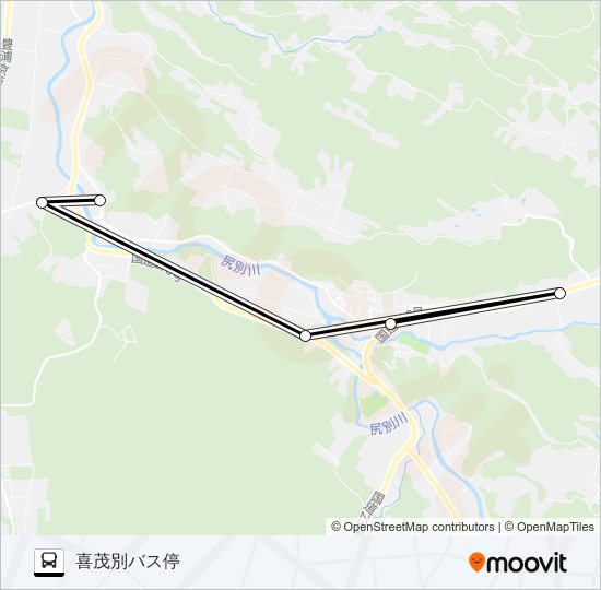 留産 バスの路線図