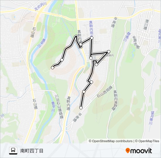 南８４ バスの路線図