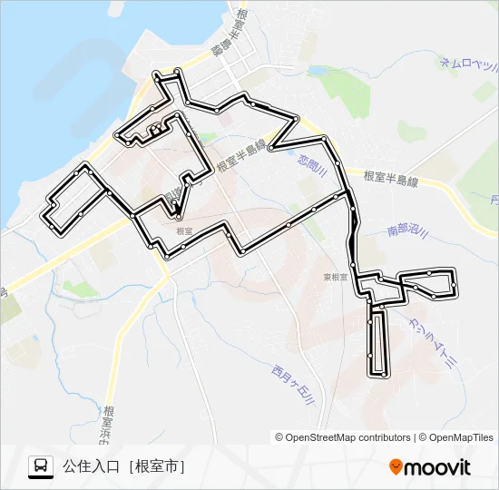 公住循環線 バスの路線図
