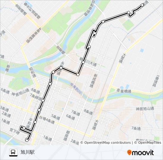 ８番 bus Line Map
