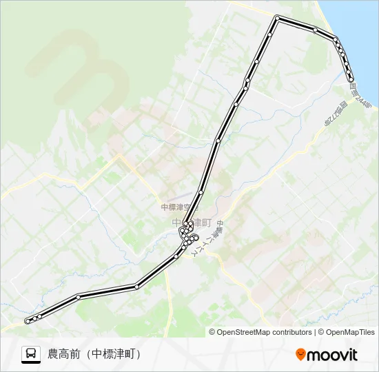 Konebetsu Shibetsu Line Bus Line Map