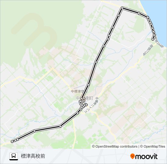計根別標津線 バスの路線図