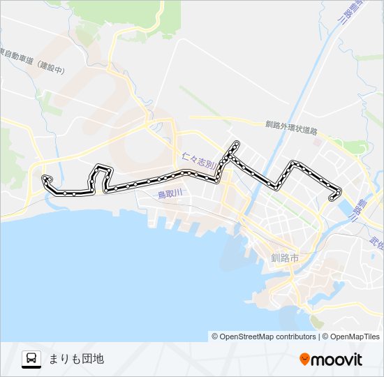 たんちょう線 Bus Line Map