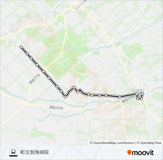 上春別線 バスの路線図
