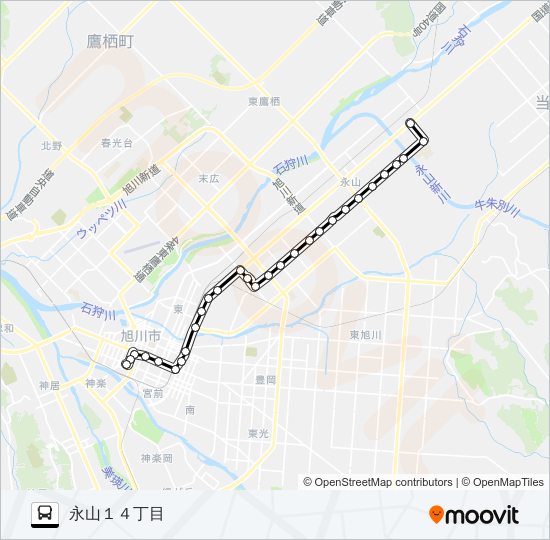 ６６３番 バスの路線図